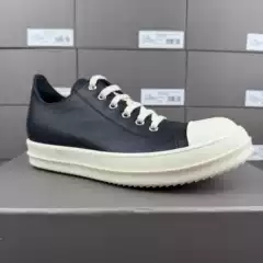 New Men's Dark Style Full-Grain Leather Low-Top Sneakers, Unisex Classic Versatile Trendy Sneakers