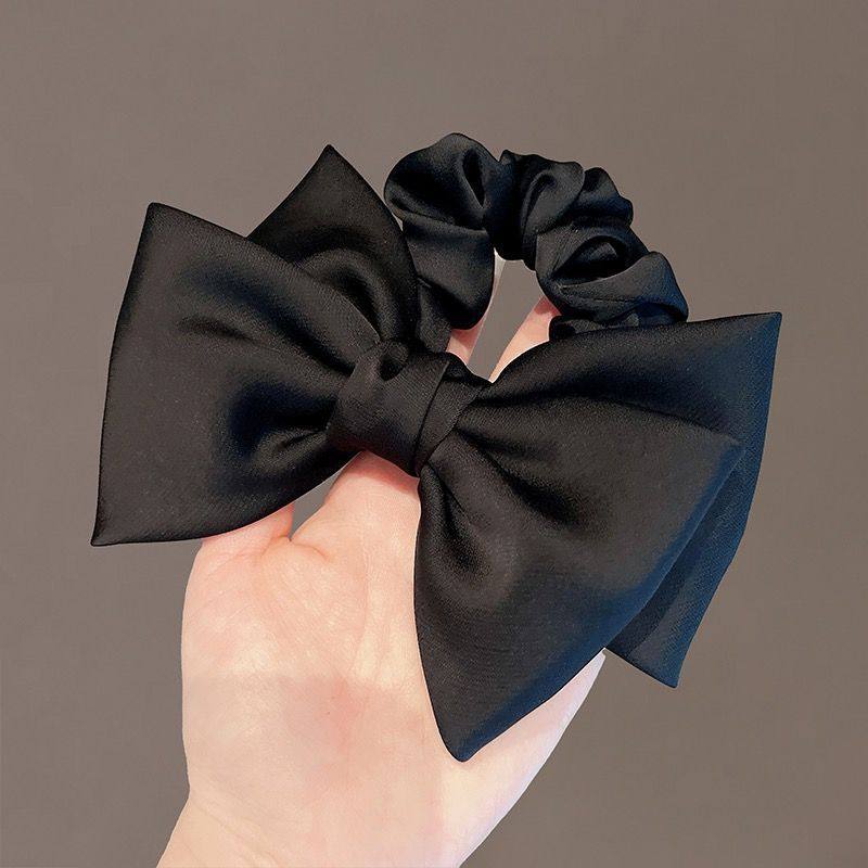 Double-Layer Bow Princess Hair Tie for Women, Ponytail Bun Hair Band, Ribbon, New Year Hair Accessory
