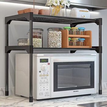 Refresh the Kitchen Storage Rack for the Beginning of the School Season. Multi-Layer Stable Kitchen Storage Artifact Microwave Oven Rack Spice Rack