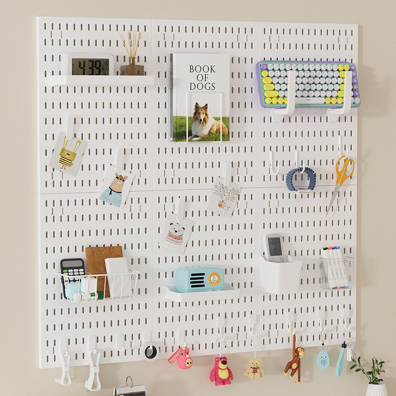 Cross-border Wall Exhibition for Hole Board DIY Accessories Splicing Storage Artifact Wall Decoration Storage Rack