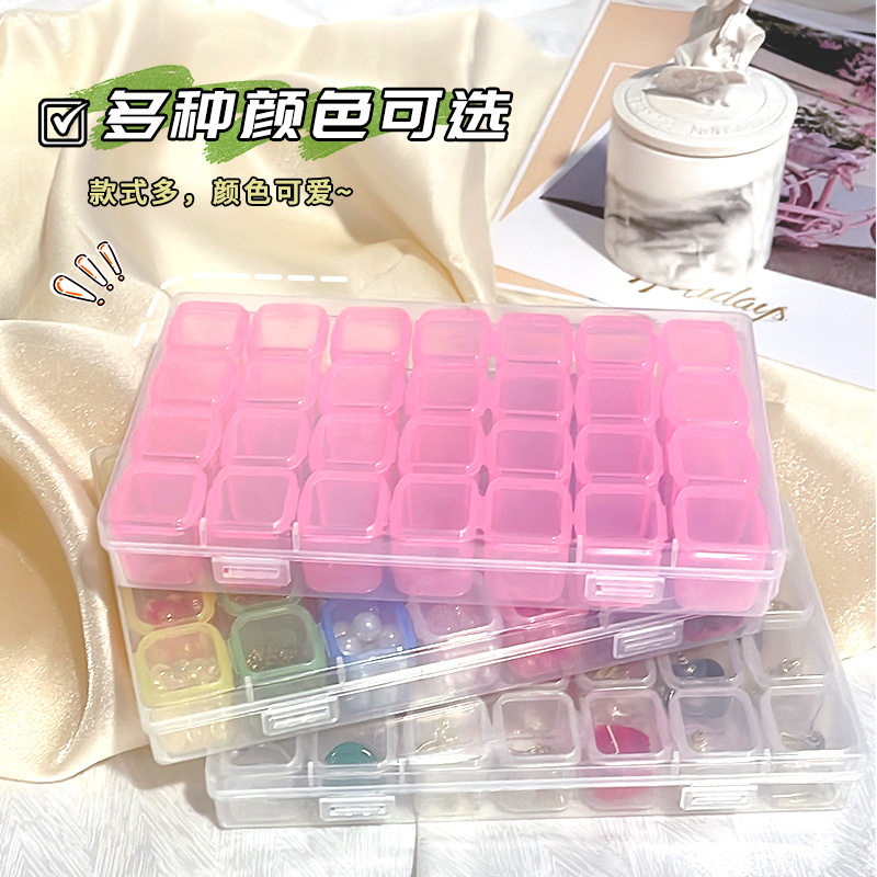 Anti-oxidation jewelry storage box ins style nail earrings earrings ring portable simple internet celebrity transparent box