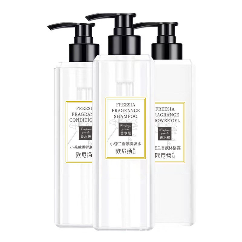 Freesia Fragrance Shampoo Conditioner Shower Gel Set Oil Control Anti-Dandruff Long-Lasting Fragrance Shampoo Manufacturer Wholesale