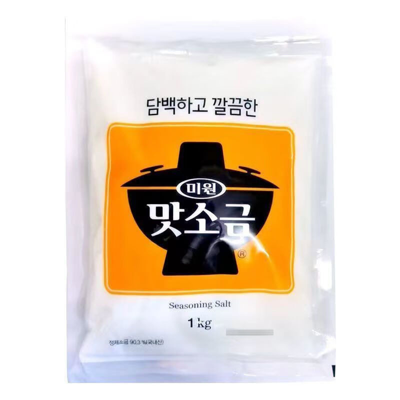 Korean Imported Jeongeong Garden Flavored Salt, Edible Salt, Seasoning Salt, Korean Style, for Soup, Enhances Flavor, Meat Companion, Stir-Frying, Fine Granules