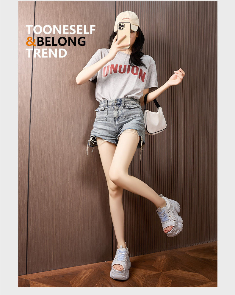 Dép sandal xỏ ngón nữ đế bệt thể thao đi biển mùa hè — Xám, Trắng chi tiết 13