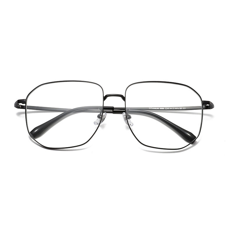 6688 New Titanium Large Frame Anti-blue Glasses Trendy Multilateral Glasses Frame Ins Style Men's Myopia Glasses