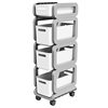 School Bag Storage Rack Movable Cart Book Storage Rack Artifact Household Multi-Layer School Bag Storage Cabinet Under Table