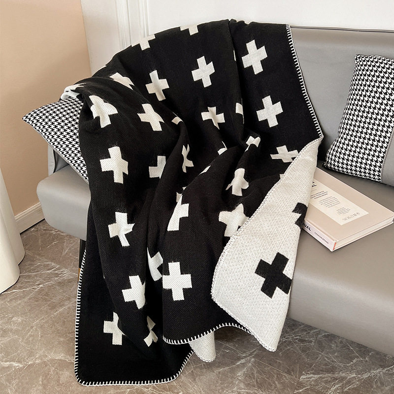 2024 new leisure office blanket sofa blanket plus pattern nap blanket shawl blanket ins blanket wholesale