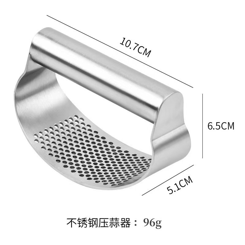 Garlic Press and Peeler, Stainless Steel, No Ring-Shaped Arc, Garlic Crusher, Garlic Masher, Kitchen Household Garlic Crusher, Garlic Paste Maker