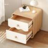 Ready Stock, Quick Delivery, Solid Wood Bedside Table, Light Luxury, High-End Feel, Wave Pattern Storage Cabinet, Home Bedroom, Simple Bedside Cabinet