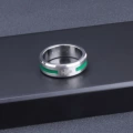 609#Crocodile ring - steel finish