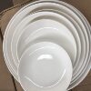 Factory direct hotel department store wholesale household pure white ceramic fruit plate 6 inch fruit plate 8 inch rice plate 10 inch fruit plate
