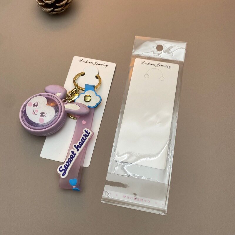 白色钥匙扣挂件卡片简约百搭挂件卡纸吊牌DIY饰品配件可挂卡牌
