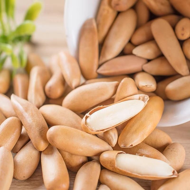 New Brazilian Pine Nuts 500g Thin Shell Afghan Hand-peeled Pine Nuts Large Capsules Direct Sales Wholesale Snacks for Pregnant Women 100g