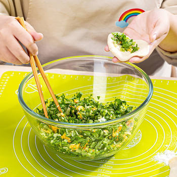 Transparent Glass Bowl Household Salad Bowl Large Microwave Oven Baking Special Heat-Resistant High-Temperature Egg-Beating Basin