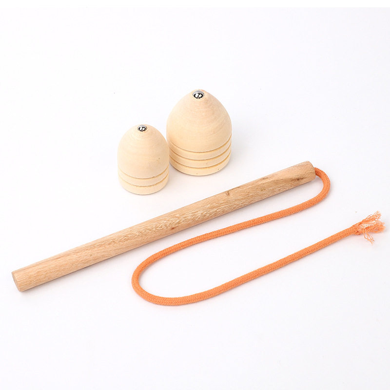 Ginkgo Wood Gyro Spot Wholesale Gyro Set Wooden Children's Small Gyro Youth Toy Manufacturer Wholesale