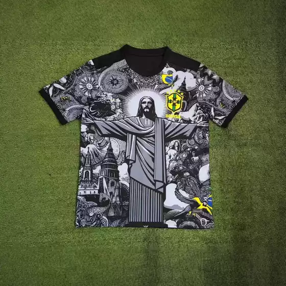 Cross-Border Football Uniforms Italy Barcelona Real Madrid Black Dragon Lazio Brazil Crystal Palace Brazil Jersey Jersey