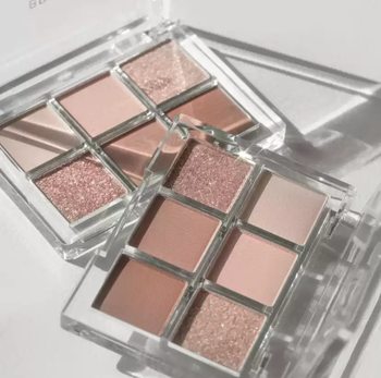 Korean Bb Ia Six-Color Eye Shadow Matte Pearlescent 04 Gentle Smoke Powder 06 Matte Pink Purple