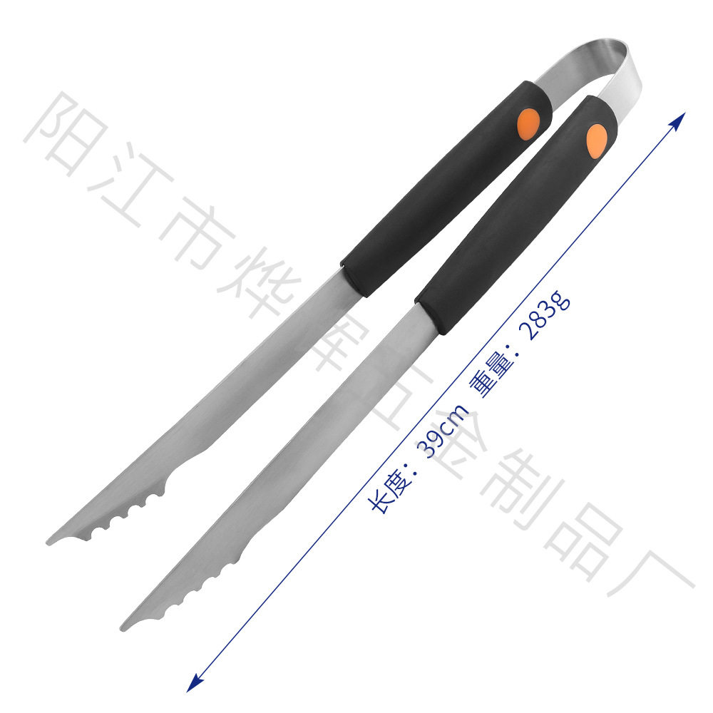 Manufacturers in stock stainless steel barbecue tools BBQ outdoor camping apron cloth bag baking tool fork shovel clip combination suit