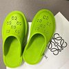 PVC Baotou Cave Shoes Flat Mid-heel Fashionable All-match Breathable Non-slip Deodorant Indoor and Outdoor Wear Slip-on Slippers