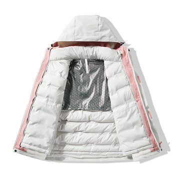 Down Lining Jacket Women's Three-In-One Jacket Men's Cold-Proof and Warm Travel Hooded Winter down Jacket Normcore