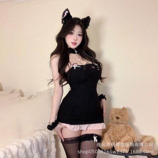Plush Tight Hip Wrap Skirt Bear Dress Cute Cos Waist Spice Girl Pure Desire Maid Sex Underwear plus size Autumn and Winter