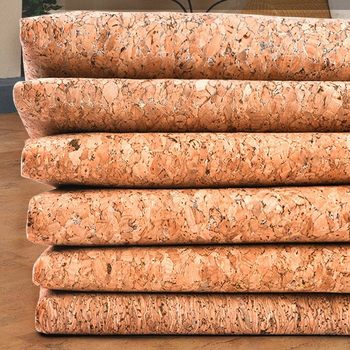 Pu Environmentally Friendly Particles Floral Cork Leather Bark Pattern Shoe Material Luggage Fabric Floor Mat Background Wall Shoe Material Decorative Leather