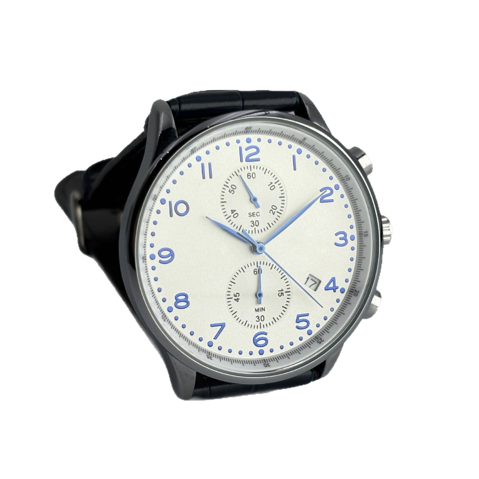 Men's Pei7 Multifunctional Chronograph 5 Business First-Layer Leather Strap Watch with Large Dial on Amazon's Major E-Commerce Platforms