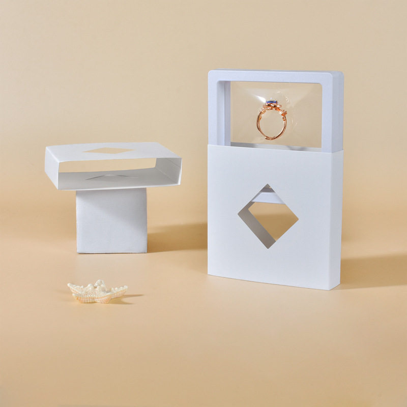 Small commodity suspension packaging box transparent PE film display box jewelry ring bracelet box gift box in stock