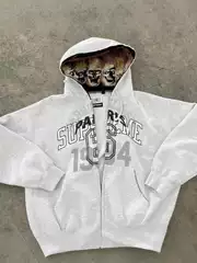 Zipper coat cardigan 2025 new cross-border 1994 English printing national tide treasure boy hoodie wholesale