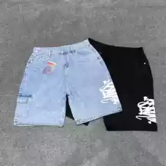 New Arrival US Version Logo Embroidered Jeans: Trendy Bermuda Shorts for Men and Women, In Stock