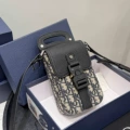 D blue fabric fries bag