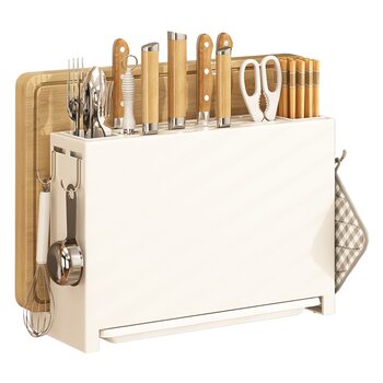 Kitchen Storage Rack Knife Rack Countertop Multifunctional Storage Rack Cutlery Rack Chopsticks Rack Wall Hanging Holder-Free Punching Knife Chopsticks Rack