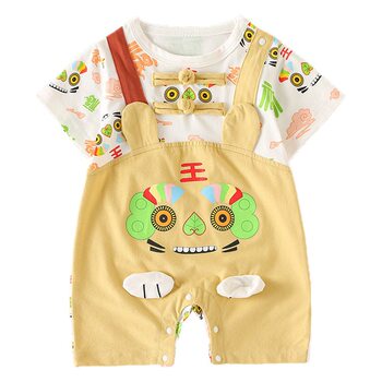 New Starting Point Clothing Baby Clothes Summer Thin Newborn Baby Boy Summer Jumpsuit Full Moon Hundred Days Harem