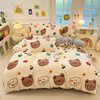 Thickened milk velvet four-piece set coral flannel double-sided fleece-lined bed sheet quilt cover bed three-piece set wholesale