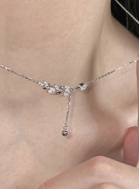 穗穗平安流苏麦穗项链女轻奢时尚小众设计感锁骨链2024年爆款