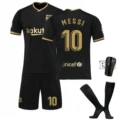 20-21 barcelona away game no. 10 black socks guard