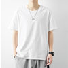 Pure Cotton Black T-Shirt for Men and Women, Short-Sleeved, Suitable for Layering in Summer, Loose-Fitting Half-Sleeve Tee, Solid Color Top, Combed Cotton, Breathable