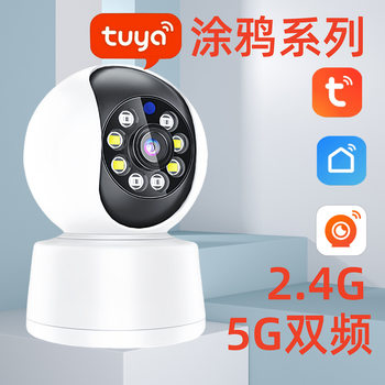 Indoor Graffiti 5g Dual-Band Wifi Network Surveillance Camera Night Vision Mobile Phone Monitor Wireless Remote Monitoring
