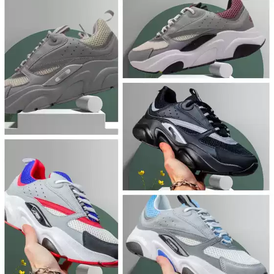 European Station Foreign Trade New D B22 Sports Leisure Fashion Retro Breathable Men's and Women's Couples Height Increase Torre Shoes