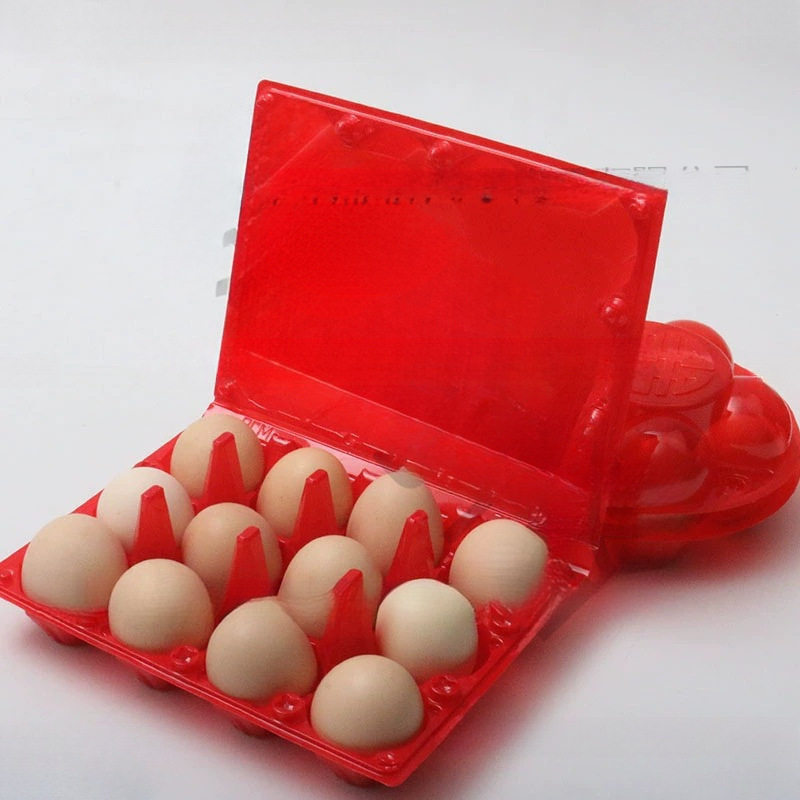 Egg Tray Red 10 Pieces Packed with Native Eggs Creative Tray Blister Full Moon Wedding Egg Tray Plastic Raw Egg Packaging