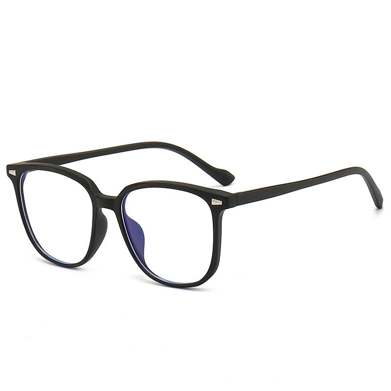 New TR90 student glasses frame black frame plain ins large frame Net red degree anti-blue light glasses wholesale