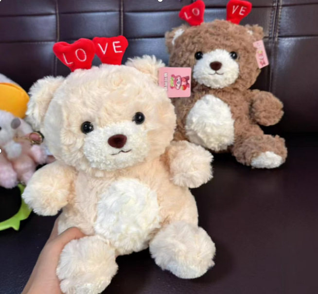 40厘米12寸大号毛绒玩具地推礼品娃娃婚礼互动公仔玩具活动定logo