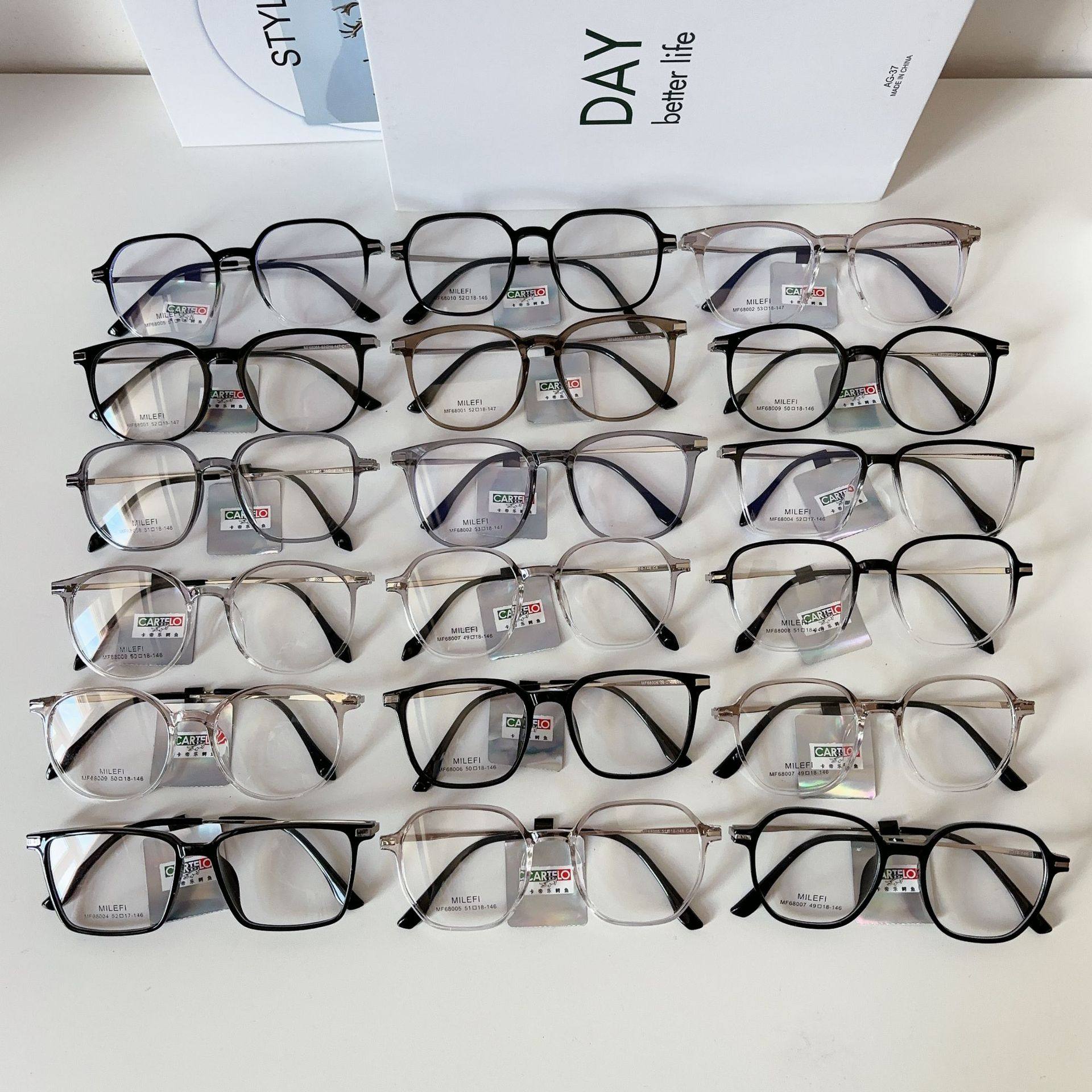 Gold-Plated Ultra-Light Pure Titanium Myopia Glasses Frame, Trendy Retro Plain Oval Polygonal Gradient Plain Lens Eyeglass Frame