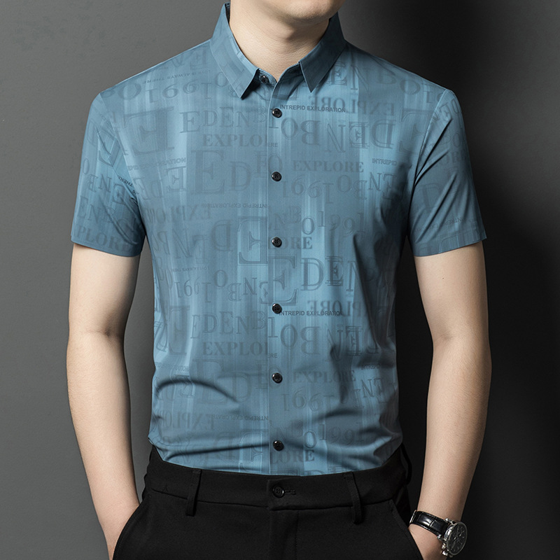 Áo Sơ Mi Nam Ngắn Tay Họa Tiết Hoa Thoáng Khí Hàng Mùa Hè Phong Cách Trẻ Trung