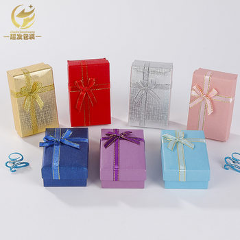 5*8 Tiandi Cover Carton Jewelry Packaging Box Ribbon Bow Jewelry Box Multifunctional Small Set Box