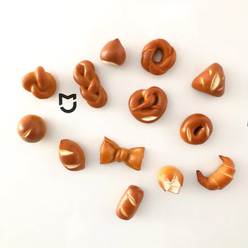 Hand-Working Mini Real Alkali Water Knot Bread Prey Knot Bale Bag Accessories small size DIY Material Decoration