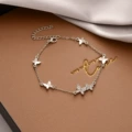 2068# elegant silver butterfly bracelet