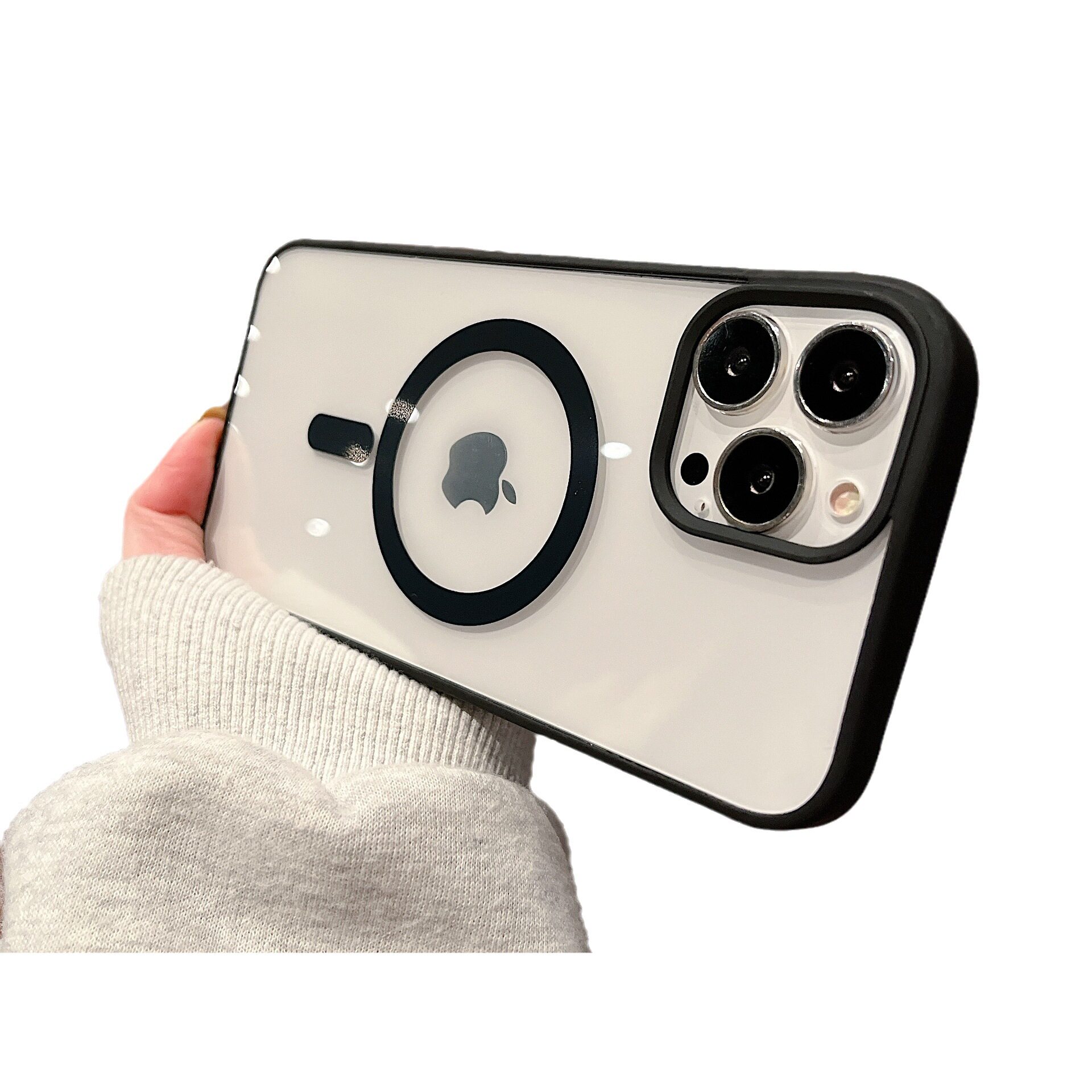 Suitable for iPhone 17 Phone Case, Magnetic Transparent Apple 17 Pro Max Matte Skin-Feel 16 Acrylic Protective Case