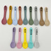Silicone Spoon for Children, Multi-Color Training Spoon, Short Handle Baby Spoon, Infant Feeding Tableware, Complementary Food Spoon, in Stock, New Color for Feeding