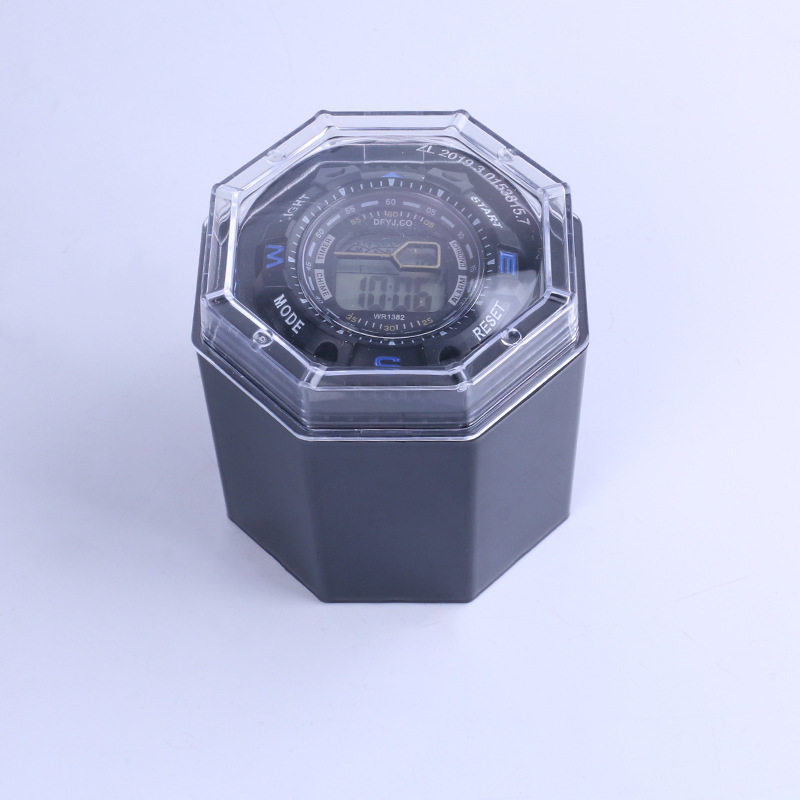 New transparent watch octagonal box electronic watch storage display box gift decorative box spot wholesale
